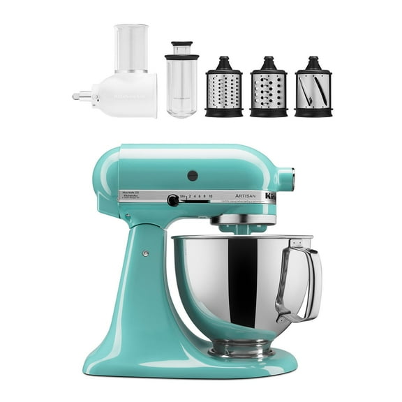KitchenAid Artisan Series 5-Quart Tilt-Head Stand Mixer with Fresh Prep Slicer/Shredder Attachments