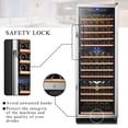 thumbnail image 7 of Lanbo 24 Inch 143 Bottle Triple Zone Wine Cooler Fridge, 7 of 16