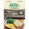 thumbnail image 2 of Grins Restaurant $50 Gift Card Multi-Pack, 2 x $25, 2 of 3