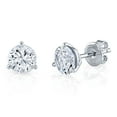 thumbnail image 3 of Fancy Cut Lab Created White Sapphire 4 Pair Earring Set in Sterling Silver, 3 of 16
