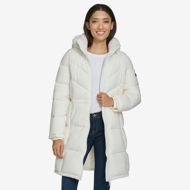 DKNY Women's Long Puffer Jacket
