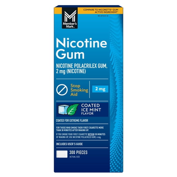 Member's Mark Nicotine Coated Gum, Choose your flavor, 300 ct.