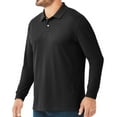 thumbnail image 2 of Member's Mark Long Sleeve Stretch Pique Polo, 2 of 3