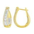 thumbnail image 3 of 0.96CT. T.W. Inside Out Diamond Hoop Earrings in 14K Gold, 3 of 5