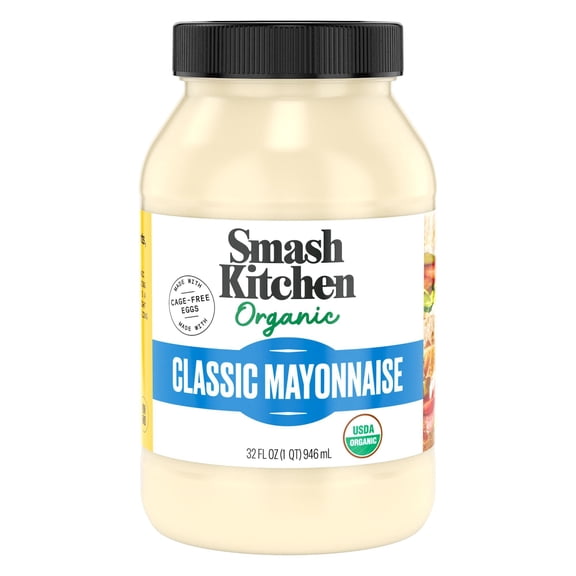 Smash Kitchen USDA Organic Real Mayonnaise, 32 oz. Jar