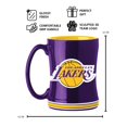 thumbnail image 3 of Logo Brands Los Angeles Lakers 14oz Relief Mug Set, 3 of 5