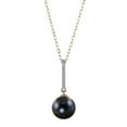 thumbnail image 1 of Cultured Freshwater Pearl and 0.04 CT.T.TW. Diamond Pendant Necklace in 14K Gold, 1 of 5