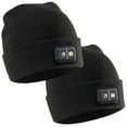 thumbnail image 1 of CAPLight Rechargeable 4.0 2 Knit Black/Fleece RT APX Beanies, 1 of 6