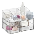 thumbnail image 1 of iDesign Cosmetic Organizer and Storage Set - Divided Organizer and Storage Drawer, Clear, Set of 2, 1 of 9