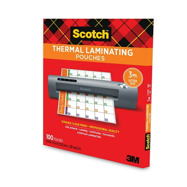 Scotch - Letter Size Thermal Laminating Pouches, 3 mil, 11 1/2 x 9