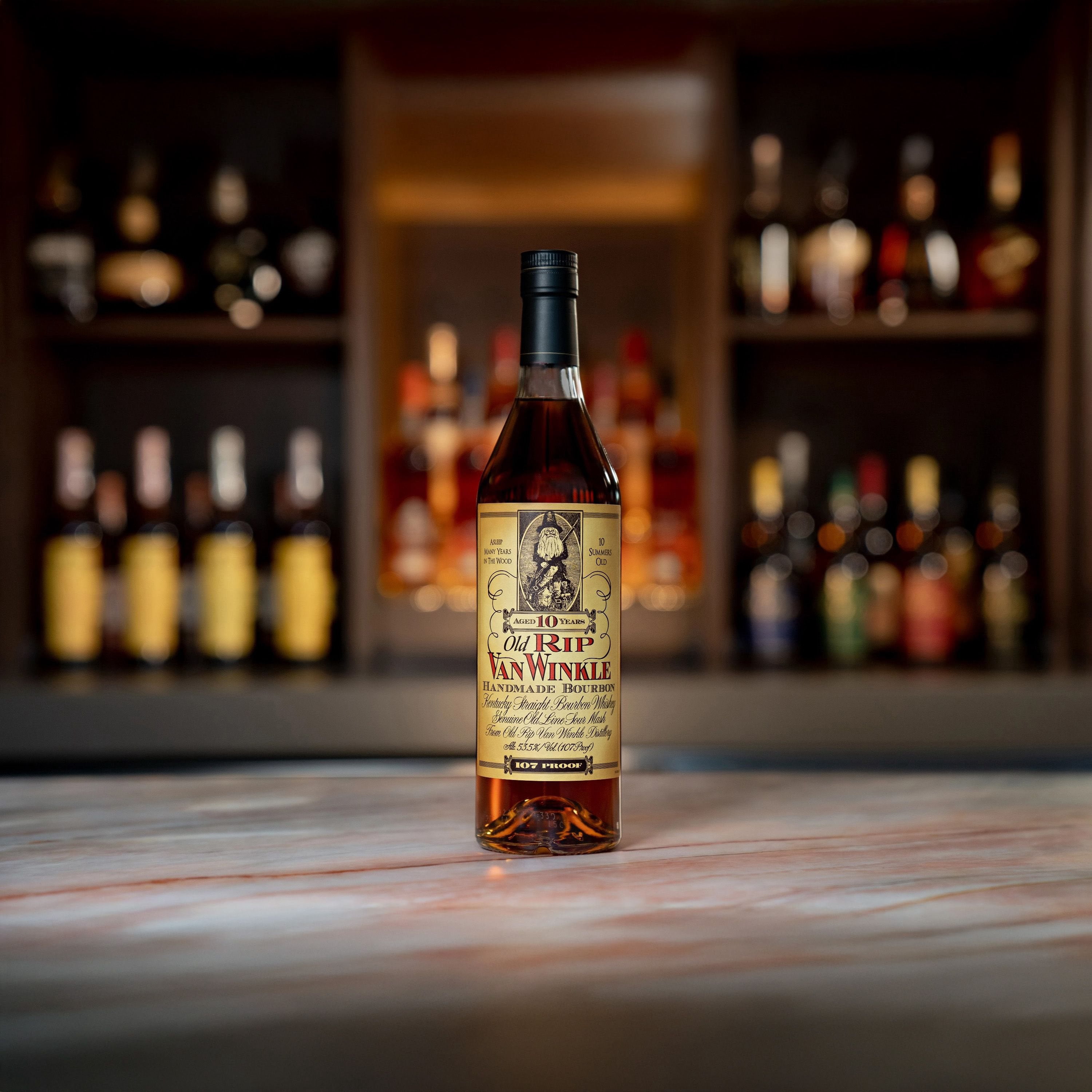 Old Rip Van Winkle Handmade Aged 10 Years Bourbon Whiskey, 750 ml