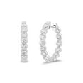 thumbnail image 1 of Round Cut In and Out Diamond Hoop Earrings in 14K Gold, 1 of 7