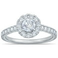 thumbnail image 2 of 1.30 CT. T.W. Round Cut Halo Diamond Ring & Band Set in 14K Gold, 2 of 5