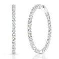 thumbnail image 2 of Lab Created Gemstone Huggie Hoop Earrings in Sterling Silver, 2 of 6