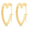 thumbnail image 2 of Open Heart Hoop Earrings in 14K Gold, 2 of 6