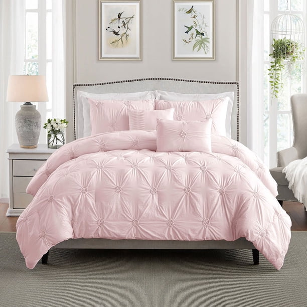 Ultra Plush Floral Pintuck Comforter Set, Assorted Sizes