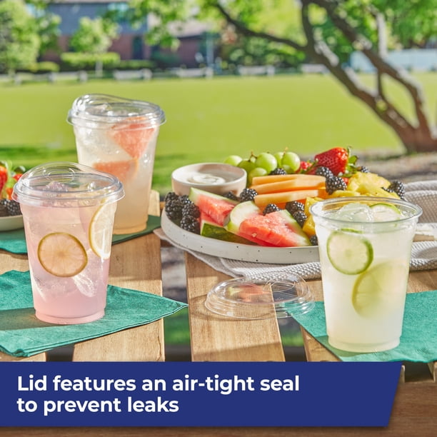 Hefty Chill-To-Go Clear Plastic Cups with Sip Lids, 18 oz., 60 ct. -  Samsclub.com