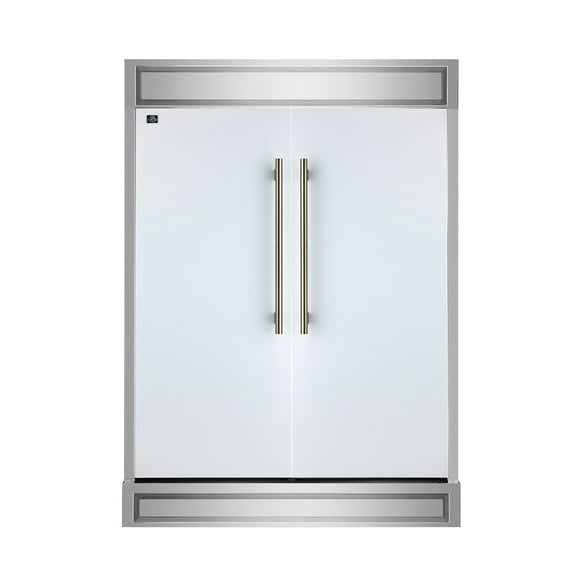 FORNO Maderno 27.2 cu. ft. Convertible Refrigerator with Antique Brass Handles