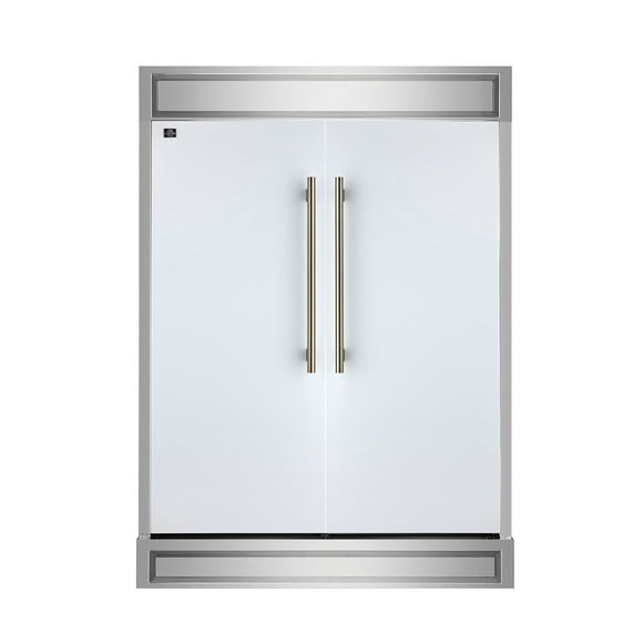 FORNO Maderno 27.2 cu. ft. Convertible Refrigerator with Antique Brass Handles