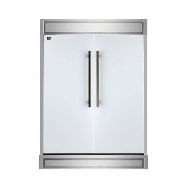 FORNO Maderno 27.2 cu. ft. Convertible Refrigerator with Antique Brass Handles