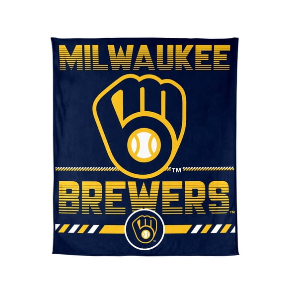 Logo Brands Milwaukee Brewers 60"x70" Super Plush Blanket