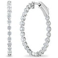 thumbnail image 1 of 2.45 CT. TW. Diamond Hoop Earrings in 14K Gold, 1 of 1