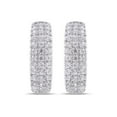 thumbnail image 2 of 2.00 C.T. TW Round Cut Diamond Hoop Earrings in 14K Gold, 2 of 6
