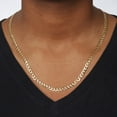 thumbnail image 3 of Curb Chain Necklace in Solid 14K Gold, 3 of 4