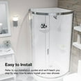 thumbnail image 12 of Breeze 38” x 38” x 77” Corner Shower Kit with Clear Glass, Walls, Base and Hardware, 12 of 19