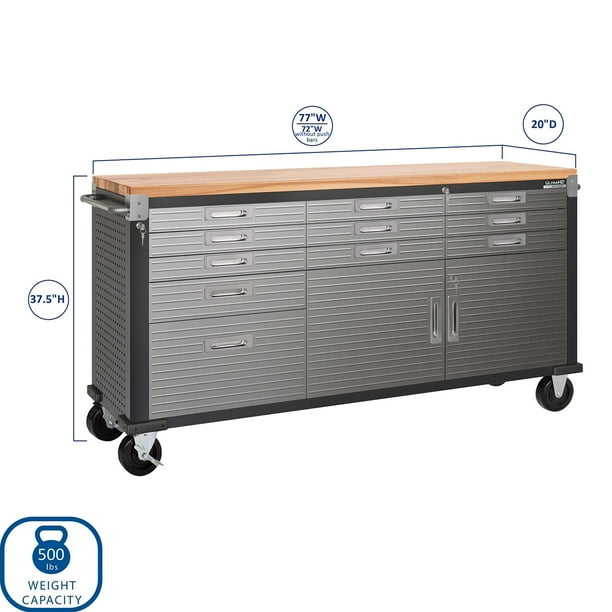 Seville Classics UltraHD 6-Piece Steel Garage Cabinet Storage Set