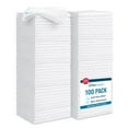 thumbnail image 1 of Hometex Microfiber Cleaning Cloths, 100 pack, 12" x 12", White, 1 of 8