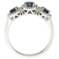 thumbnail image 6 of Round Cut 3 Stone Gemstone and 0.19 CT. T.W. Halo Diamond Ring in 14K Gold, 6 of 6