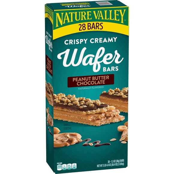 Nature Valley Crispy Creamy Wafer Bars, Peanut Butter Chocolate, 28 ct.