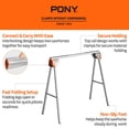 thumbnail image 2 of PONY Folding Sawhorse Set, 2-Piece, Clamp-Ready Top Rail, 2 of 4