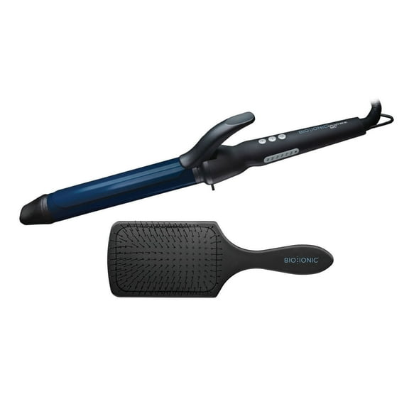BIO IONIC GRAPHENE 1.25" Long Barrel Curling Iron + Paddle