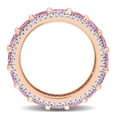 thumbnail image 5 of Princess Cut Gemstone & Diamond Eternity Ring in 14K Gold, 5 of 7