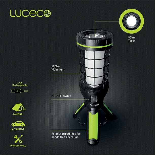Luceco Rechargeable Olympia Tripod 360° Work Light Twin Pack