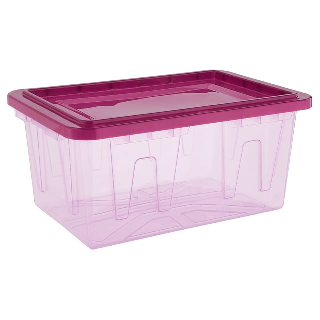 Member's Mark 60 Quart Storage Tote, Assorted Colors, 17.2" D x 25.7" W x 12.0" H, 1 pack or 4 pack