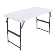 thumbnail image 1 of Lifetime 4' Adjustable Height Fold-In-Half  Table, White, 1 of 10