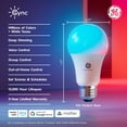 thumbnail image 6 of GE Cync Direct Connect A19 Smart LED Light Bulbs, Color Changing Smart Lights, Matter Compatible, Works with Alexa and Google Home (4 Pack), 6 of 9