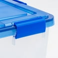 thumbnail image 4 of IRIS USA WeatherPro 44 Quart Clear Plastic Storage Box with Protective Gasket Lid, 19.7" x 15.75" x 11", 4 Piece Set, 4 of 8