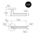 thumbnail image 4 of Explore Hardware Satin Gold Champagne Collection Door Handle, 2 Pack, 4 of 4