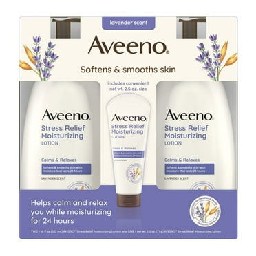 Aveeno Stress Relief Body Lotion, 3 pk.