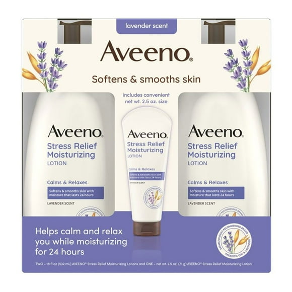 Aveeno Stress Relief Body Lotion, 3 pk.
