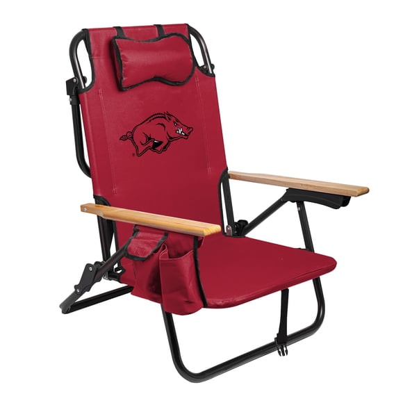 Logo Brands Arkansas Razorbacks Reclining Beach Chair
