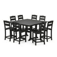 thumbnail image 3 of POLYWOOD Gulf Shores Farmhouse Trestle Counter Side Chair Set, 9pc, 3 of 9