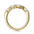 thumbnail image 3 of 14Kt Yellow Gold Lab Created White Sapphire By-Pass Ring, 3 of 5
