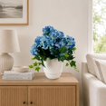 thumbnail image 4 of Artificial 26" Hydrangeas with Mixed Ivy in Ceramic Planter - White, Blue, or Pink, 4 of 5