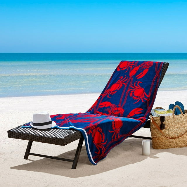 Member's Mark Oversized Beach Towel, 40" x 72", Lobster Red