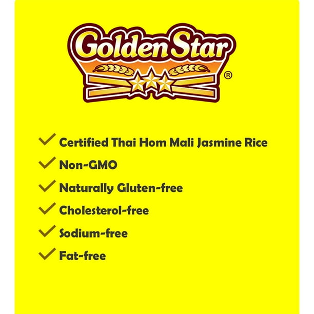 Golden Star Prime Grade Thai Hom Mali Sustainable Jasmine Rice, 8